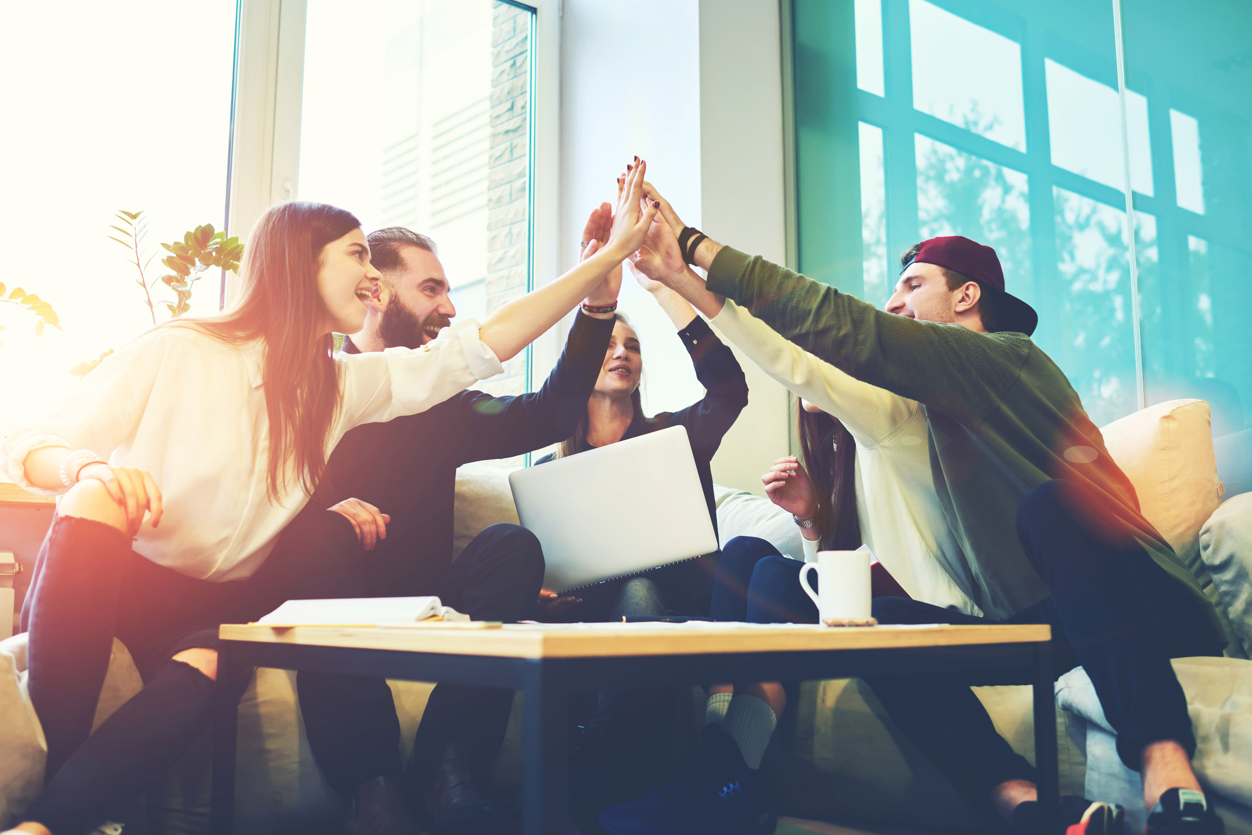 Female,And,Male,Classmates,Celebrating,Pathing,Math,Examination,,Feeling,Exciting